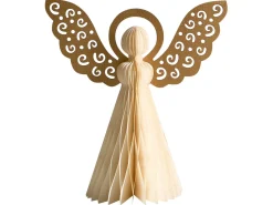 Beliani Set di 3 figure EIRA Angelo 24/28/33 cm Beige