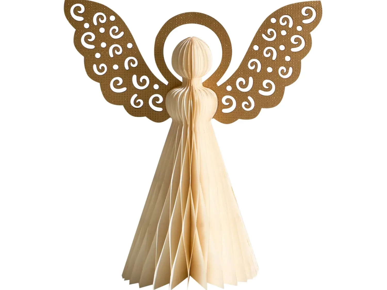 Beliani Set di 3 figure EIRA Angelo 24/28/33 cm Beige