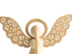 Beliani Set di 3 figure EIRA Angelo 24/28/33 cm Beige