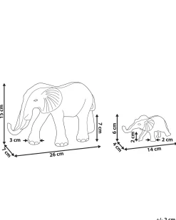 Sale Beliani Set di 2 figure Elefante SEDLARI Metallo Oro