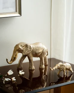 Sale Beliani Set di 2 figure Elefante SEDLARI Metallo Oro