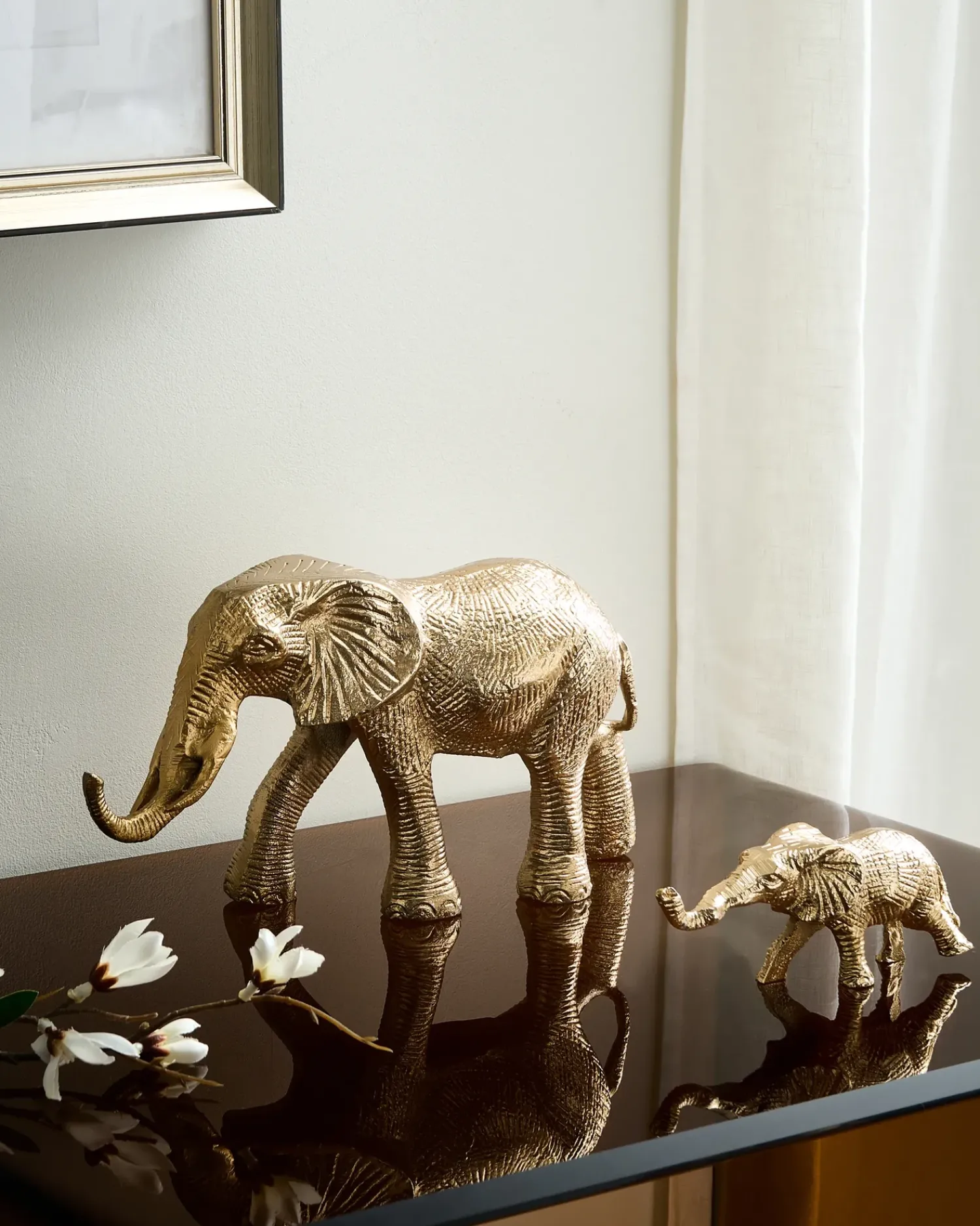 Sale Beliani Set di 2 figure Elefante SEDLARI Metallo Oro