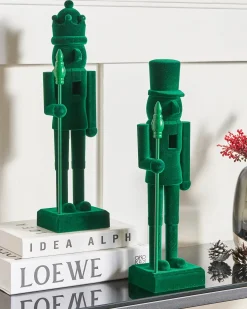 New Beliani Set di 2 figure FLATEY Schiaccianoci 40 cm Verde