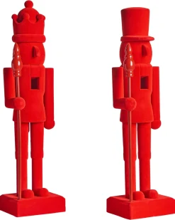 Sale Beliani Set di 2 figure FLATEY Schiaccianoci 40 cm Rosso