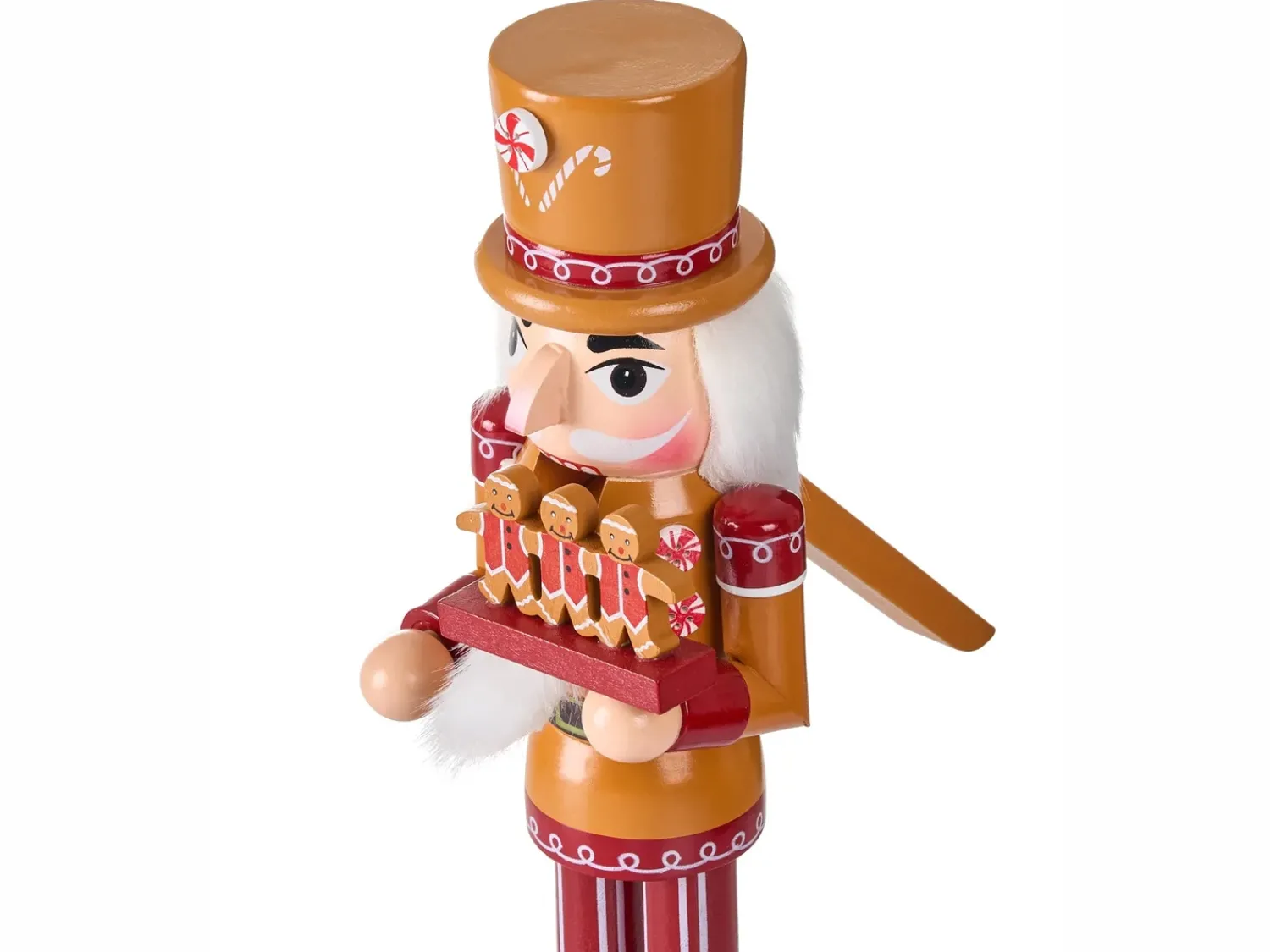 Hot Beliani Set di 2 figure GRANSJON Schiaccianoci 35 cm Arancione Arancione Rosso