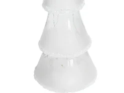Hot Beliani Set di 3 figure LED KIERINKI Albero di Natale 22/27/33 cm Bianco Bianco Trasparente