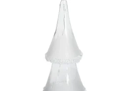 Hot Beliani Set di 3 figure LED KIERINKI Albero di Natale 22/27/33 cm Bianco Bianco Trasparente