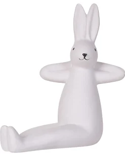 Beliani Set di 3 figure Lepre BREST Ceramica Bianco