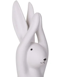 Beliani Set di 3 figure Lepre BREST Ceramica Bianco
