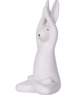 Beliani Set di 3 figure Lepre BREST Ceramica Bianco
