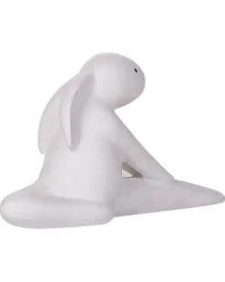 Beliani Set di 3 figure Lepre BREST Ceramica Bianco