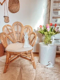 Beliani Set di 3 figure Lepre BREST Ceramica Bianco