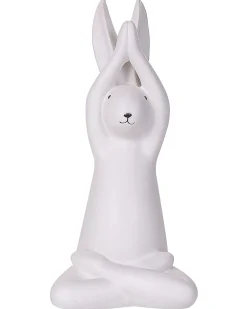 Beliani Set di 3 figure Lepre BREST Ceramica Bianco