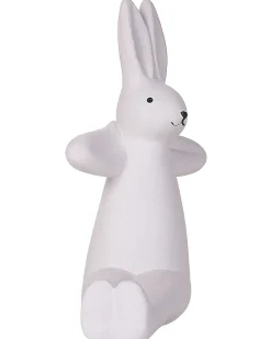 Beliani Set di 3 figure Lepre BREST Ceramica Bianco