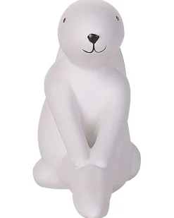 Beliani Set di 3 figure Lepre BREST Ceramica Bianco