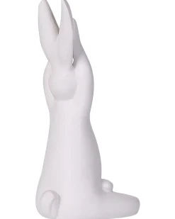 Beliani Set di 3 figure Lepre BREST Ceramica Bianco