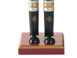 Outlet Beliani Set di 3 figure LJUSNAN Schiaccianoci 30 cm Verde scuro Nero Rosso Verde