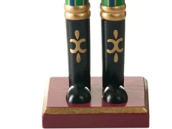 Outlet Beliani Set di 3 figure LJUSNAN Schiaccianoci 30 cm Verde scuro Nero Rosso Verde