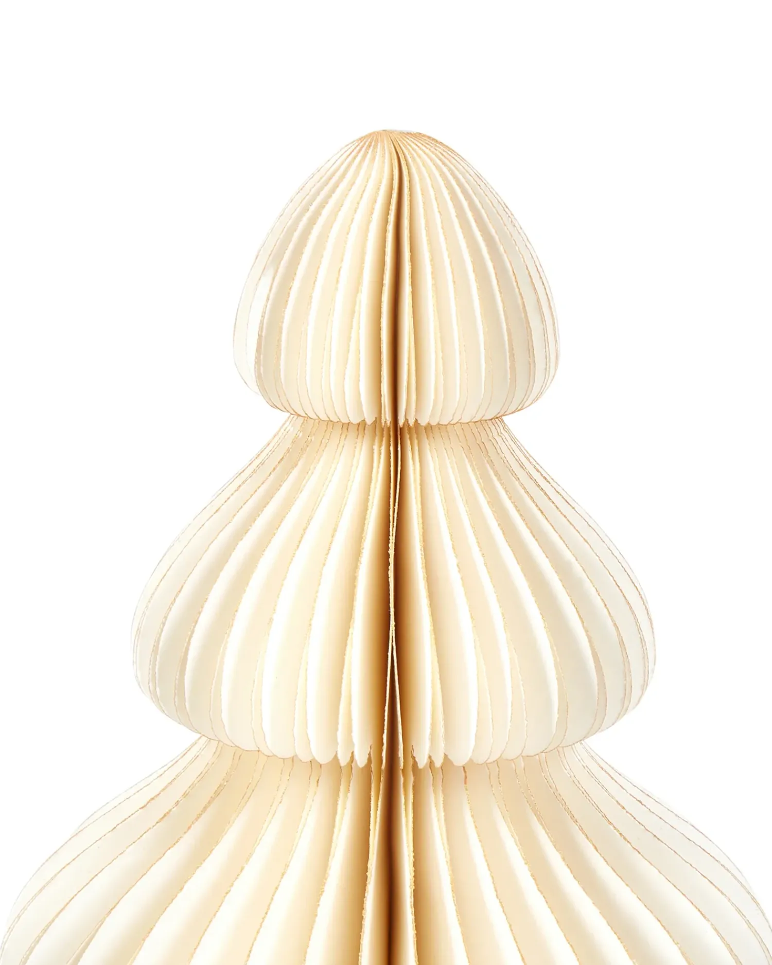 Beliani Set di 3 figure NILGIRI Albero di Natale 15/20/25 cm Beige