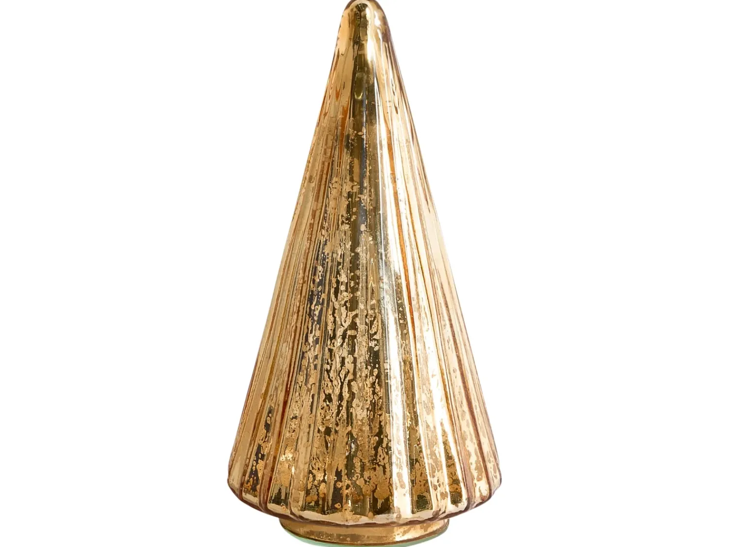 Beliani Set di 3 figure OYEREN Albero di Natale 21/29/37 cm Oro