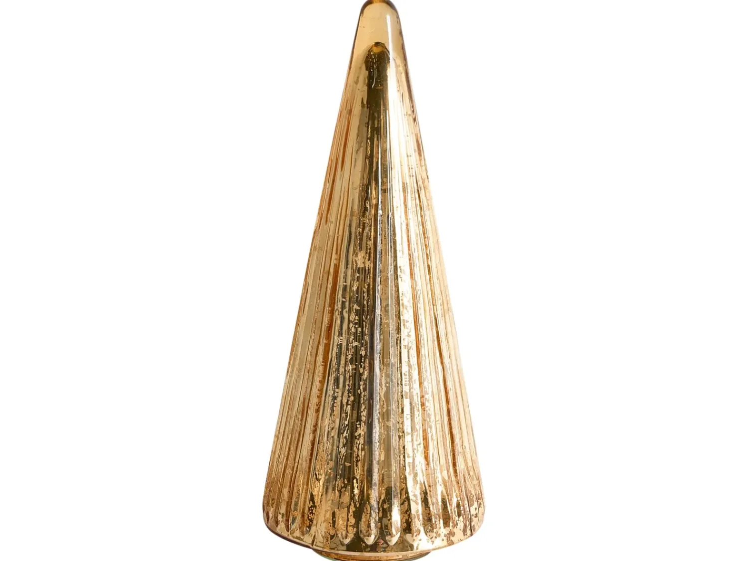 Beliani Set di 3 figure OYEREN Albero di Natale 21/29/37 cm Oro