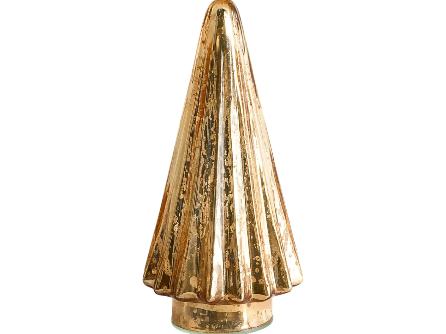 Beliani Set di 3 figure OYEREN Albero di Natale 21/29/37 cm Oro