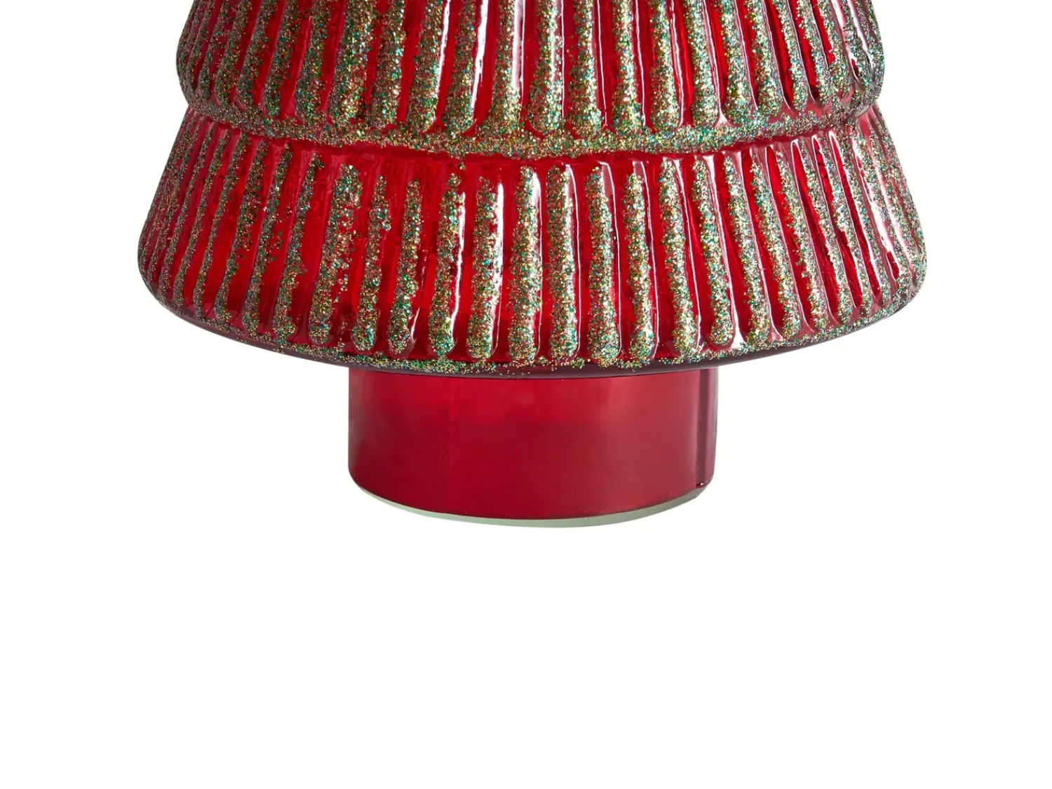Outlet Beliani Set di 2 figure PURUVESI Albero di Natale 31/36 cm Rosso/Verde Rosso Verde