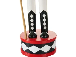 Discount Beliani Set di 3 figure RICKLEAN Schiaccianoci 30 cm Rosso/Bianco Bianco Nero Oro Rosso