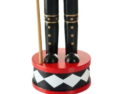 Discount Beliani Set di 3 figure RICKLEAN Schiaccianoci 30 cm Rosso/Bianco Bianco Nero Oro Rosso