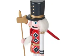 Discount Beliani Set di 3 figure RICKLEAN Schiaccianoci 30 cm Rosso/Bianco Bianco Nero Oro Rosso
