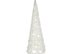 Outlet Beliani Set di 3 figure ROSAN Albero di Natale 40/50/60 cm Bianco