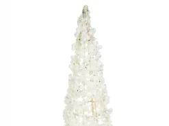 Outlet Beliani Set di 3 figure ROSAN Albero di Natale 40/50/60 cm Bianco