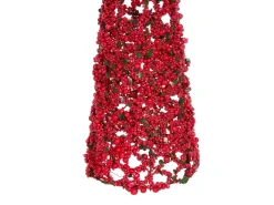 Clearance Beliani Set di 2 figure ROSAN Albero di Natale 52/60 cm Rosso