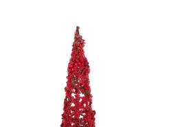 Clearance Beliani Set di 2 figure ROSAN Albero di Natale 52/60 cm Rosso