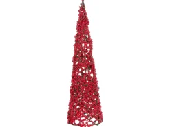 Clearance Beliani Set di 2 figure ROSAN Albero di Natale 52/60 cm Rosso