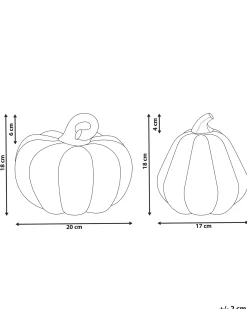 New Beliani Set di 2 figure Zucca CHALKIDA Arancione Arancione Oro
