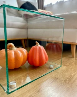 New Beliani Set di 2 figure Zucca CHALKIDA Arancione Arancione Oro