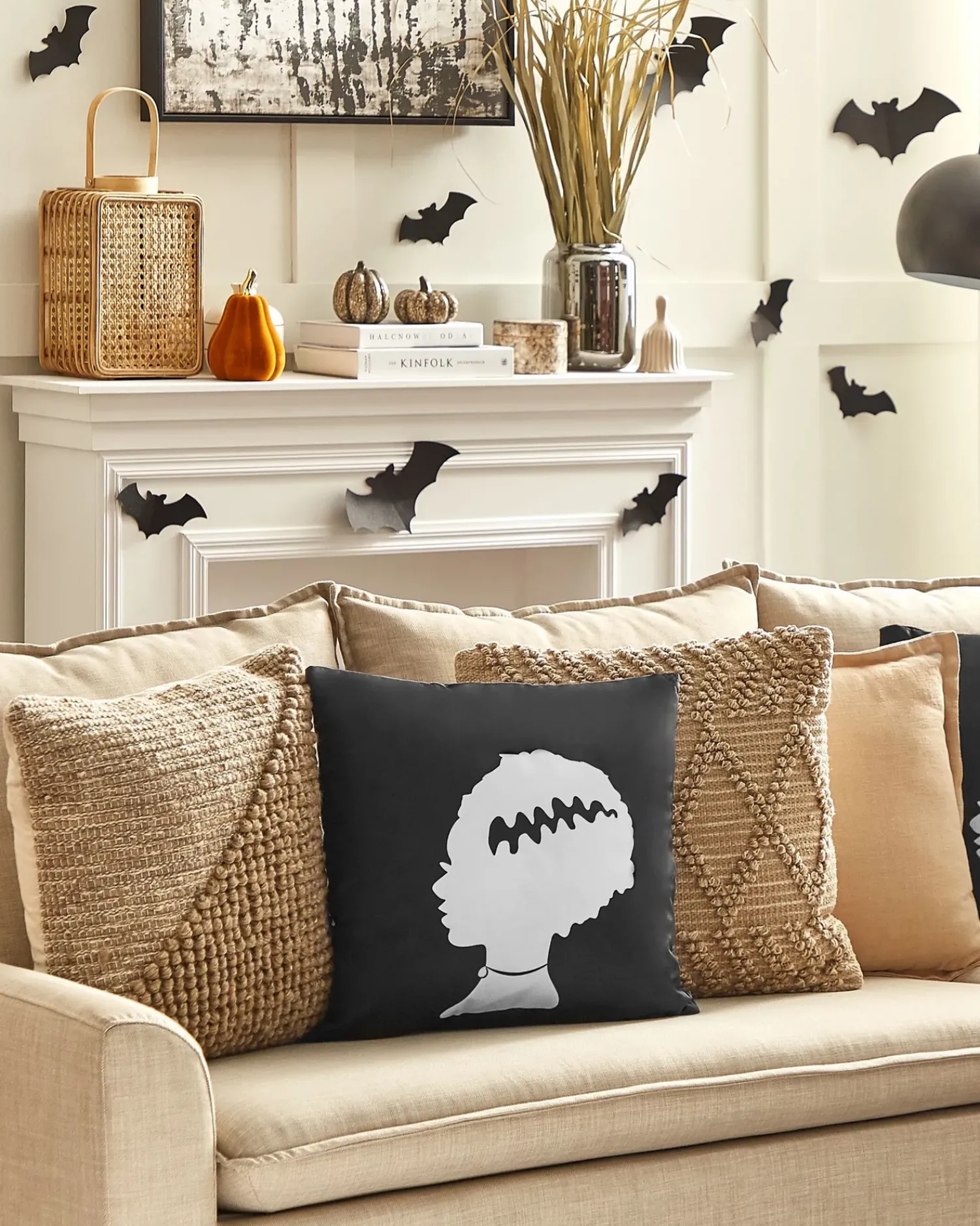 New Beliani Set di 2 figure Zucca CHALKIDA Arancione Arancione Oro