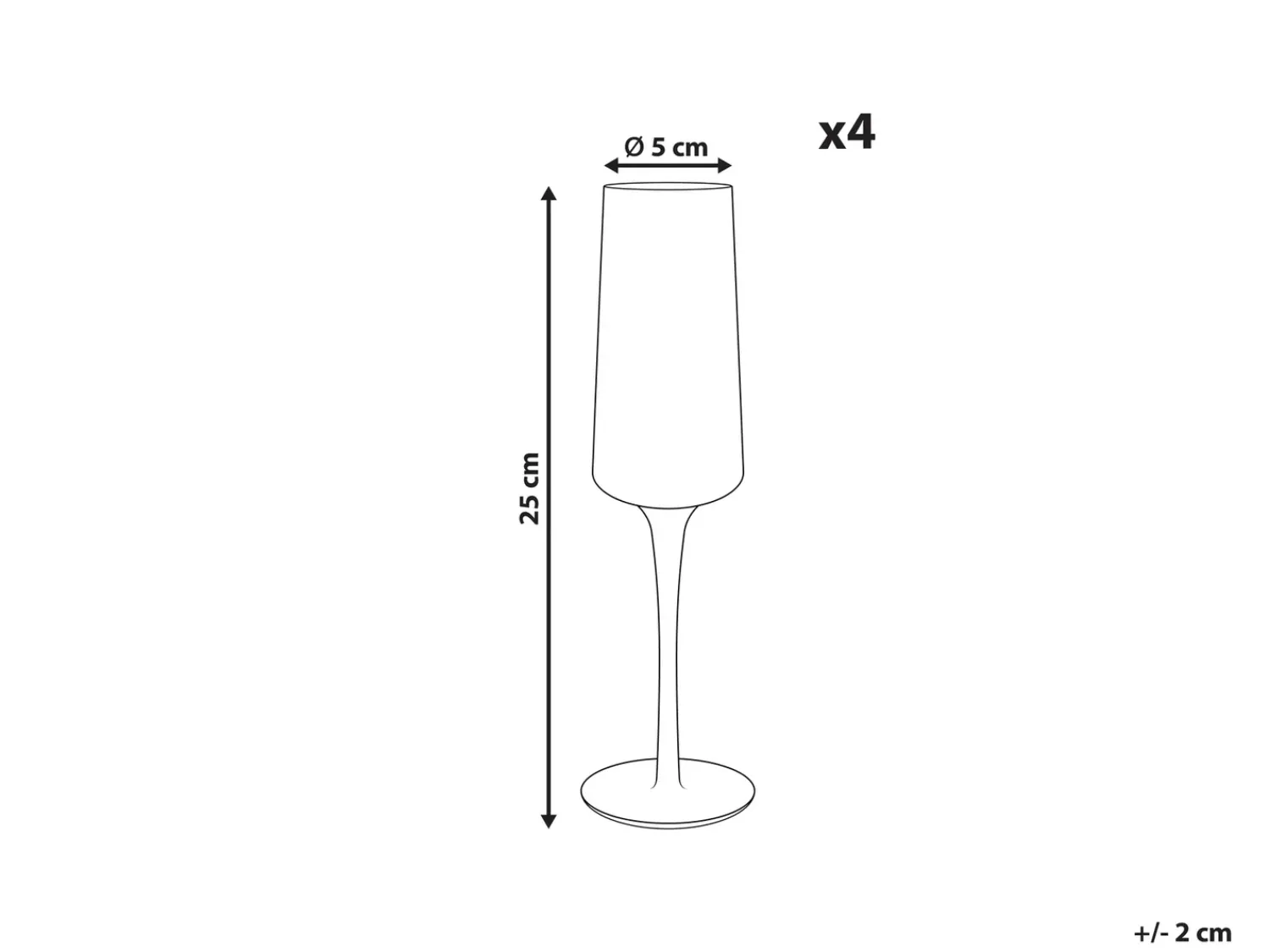 New Beliani QUARTZ 230 ml Grigio Trasparente Grigio