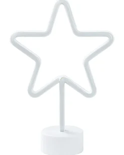 Hot Beliani Set di 3 insegne LED al neon FLORETTA Multicolore Giallo Rosso Blu Multicolore