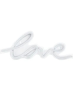 Beliani Set di 3 insegne LED al neon SUSIE Rosa