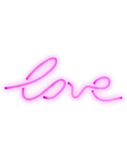 Beliani Set di 3 insegne LED al neon SUSIE Rosa