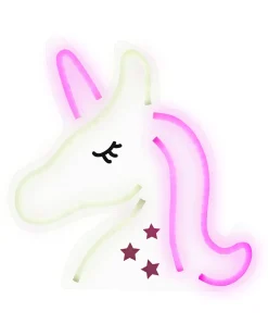 Beliani Set di 3 insegne LED al neon SUSIE Rosa