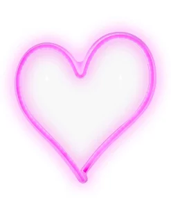 Beliani Set di 3 insegne LED al neon SUSIE Rosa