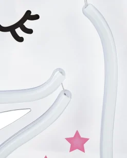 Beliani Set di 3 insegne LED al neon SUSIE Rosa