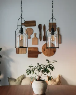 New Beliani Set di lampadari BASHILO Metallo Nero