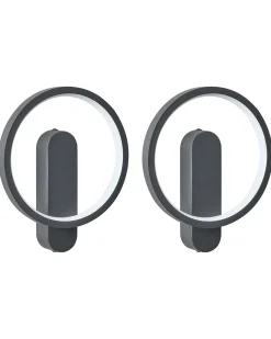 Best Beliani Set di 2 lampade da parete BLIES LED Metallo Nero