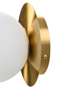 Clearance Beliani Set di 2 lampade da parete BOUBLE Metallo Oro