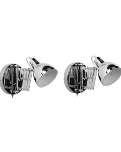 Online Beliani Set di lampade da parete HARRINGTON Regolabile Metallo Argento