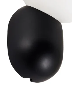 Online Beliani Set di 2 lampade da parete HELME Nero Bianco Nero